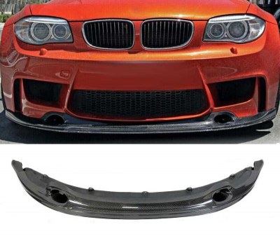 Lame avant carbone BMW E82 1M style 3D pour pare choc véritable 1M 
