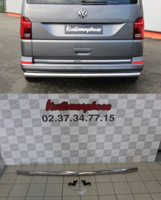 Tube de pare choc arrière inox Volkswagen transporteur bus T6 et T6.1