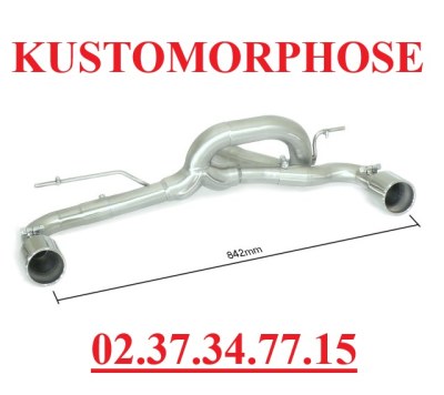 Tubes arrière duplex BMW F20/F21 LCI – 1 sortie ronde 90 mm