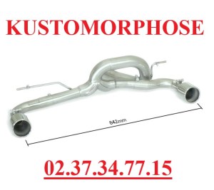 Tubes arrière duplex BMW F20/F21 LCI – 1 sortie ronde 90 mm