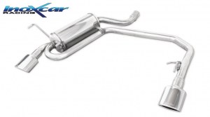 Silencieux d'échappement inox DUPLEX avec sortie diam.120x80 pour Peugeot 406