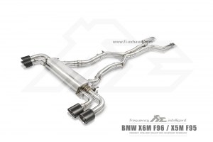 Ligne d'échappement Inox Cat Back Fi EXHAUST sortie Carbone BMW X5M F95 / X6M F96 compétition