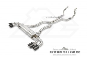 Ligne d'échappement Inox complète avec catalyseur 200PSI Fi EXHAUST sortie Carbone BMW X5M F95 / X6M F96 compétition